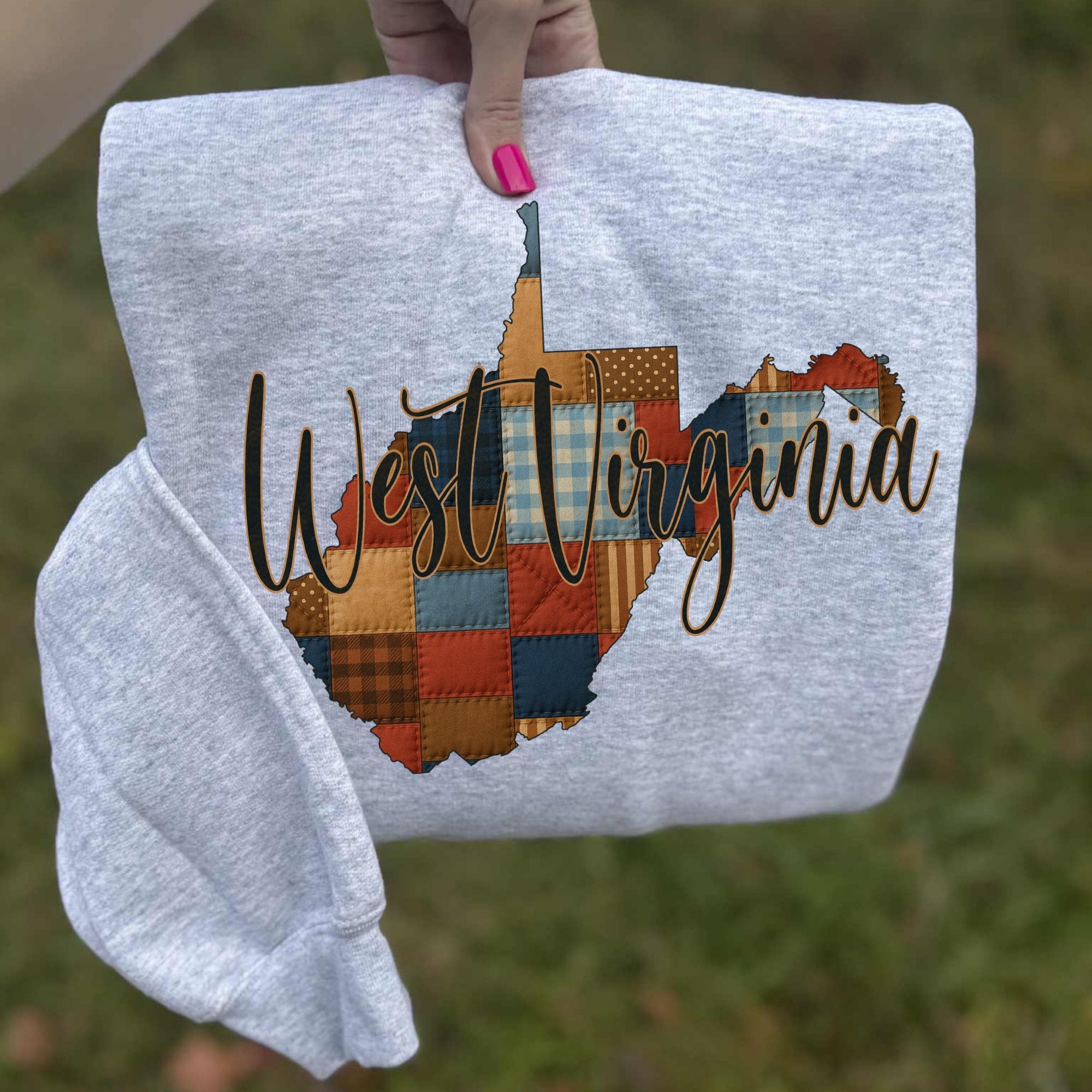 State Patchwork West Virginia (Quilted Patchwork State) - DTF – BEC Print & Apparel