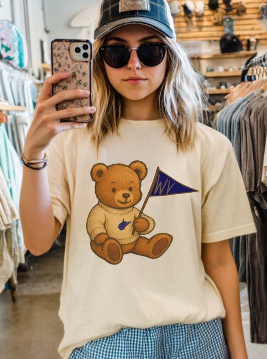 West Virginia (Teddy Bear Pennant) - DTF