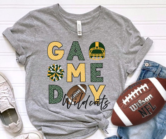 Wildcats (Game Day Football Collage) - DTF