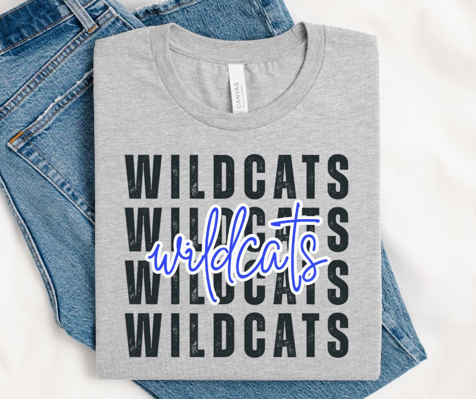 Custom (Stacked Distressed Mascot) - Design/Mock Up