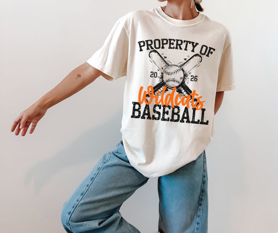 Wildcats - Orange (Property Of Baseball) - DTF