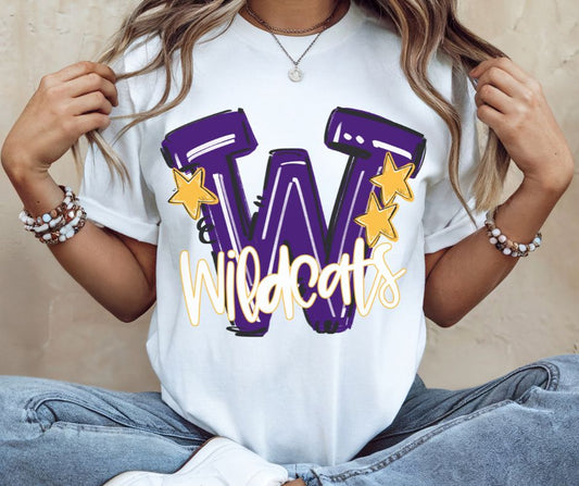 Wildcats - Purple/Yellow Gold (Hype Squad Mascots) - DTF