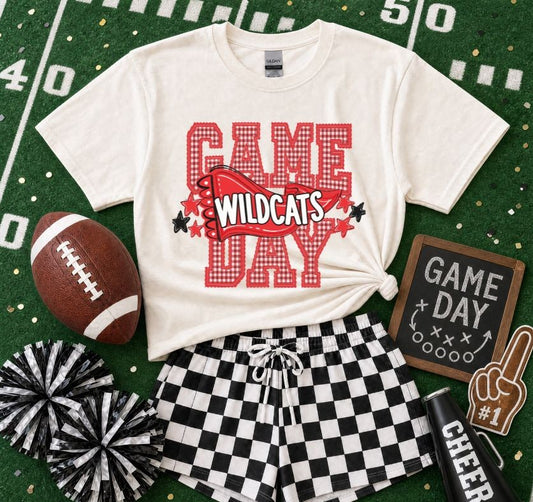Wildcats - Red/White (Preppy Game Day Pennant Mascot) - DTF