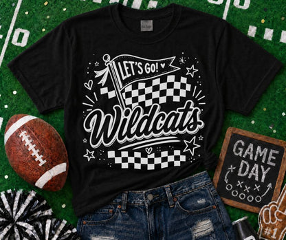 Wildcats (Lets Go Doodle Check Mascot) - DTF