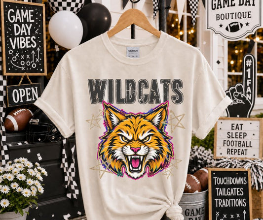 Wildcats (Grunge Varsity Mascot) - DTF