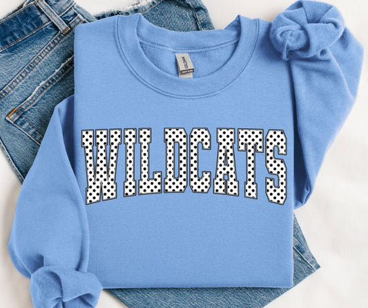 Wildcats (Blk/White Polka Dot Mascots) - DTF