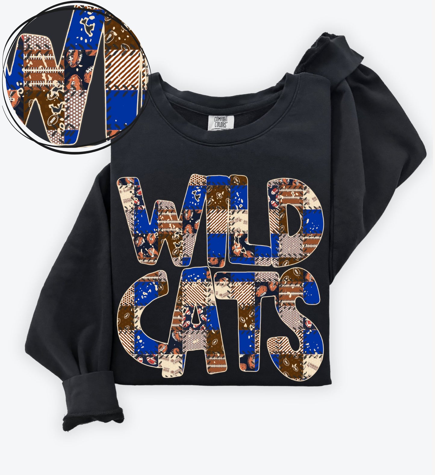 Wildcats (Quilted Patchwork Football Teams) - DTF