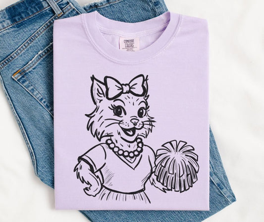 Wildcat (Cheer Vintage Sketch Mascot) - DTF