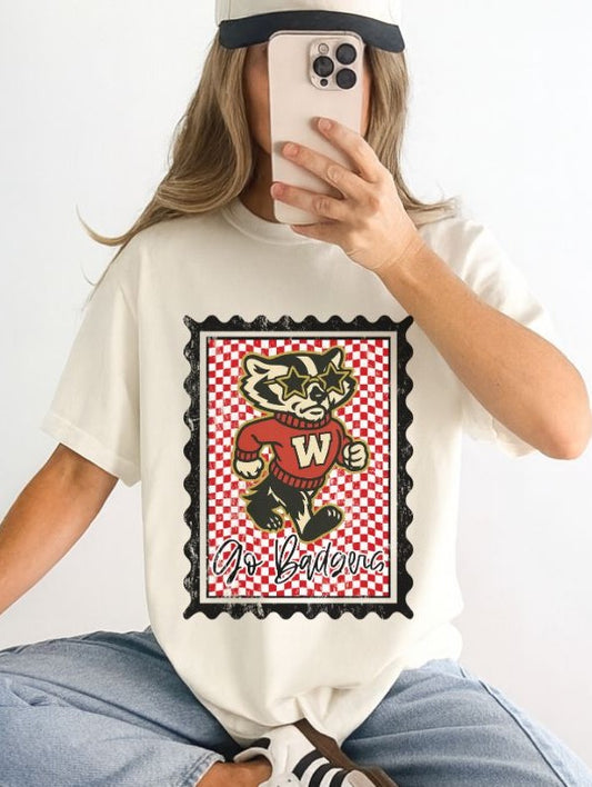 Wisconsin (Vintage Postage Stamp Mascot) - DTF