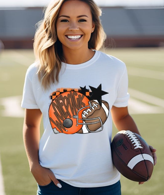 Wolfpack - Orange/Brown (Football Helmet Mascots) - DTF