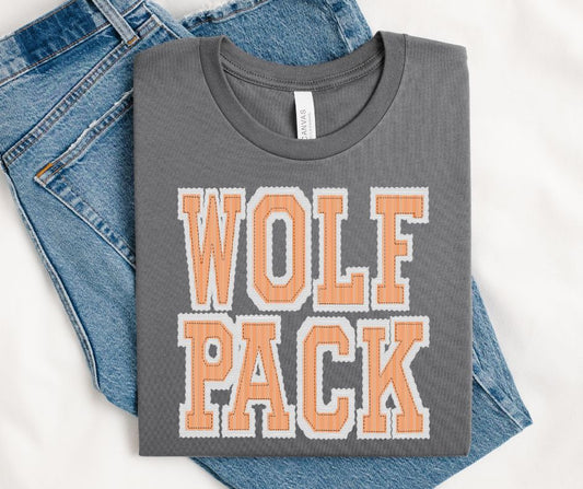 Wolfpack - Orange, White (Prepster Mascot) - DTF