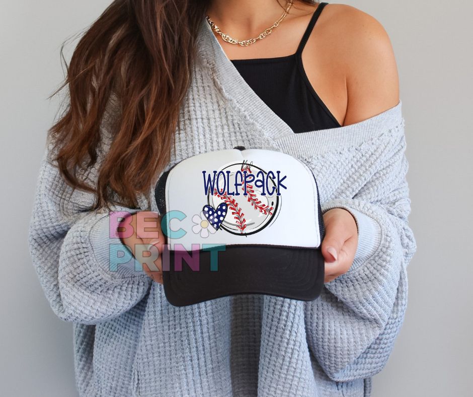 Wolfpack (Baseball Heart Mascot) - DTF