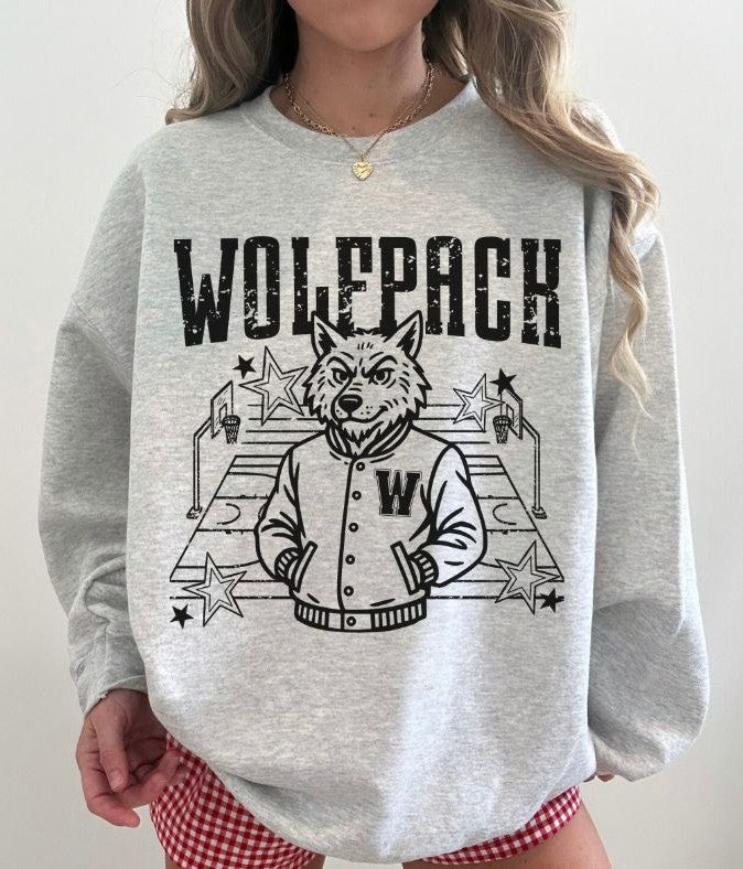 Wolfpack (Basketball Letterman Mascot) - DTF