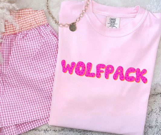 Wolfpack (Pink Bubble Stars Mascot) - DTF