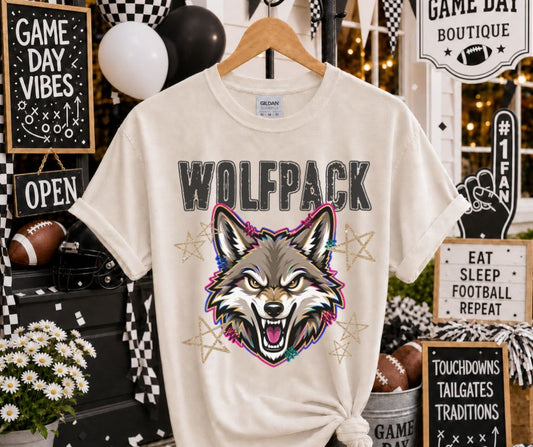 Wolfpack (Grunge Varsity Mascot) - DTF
