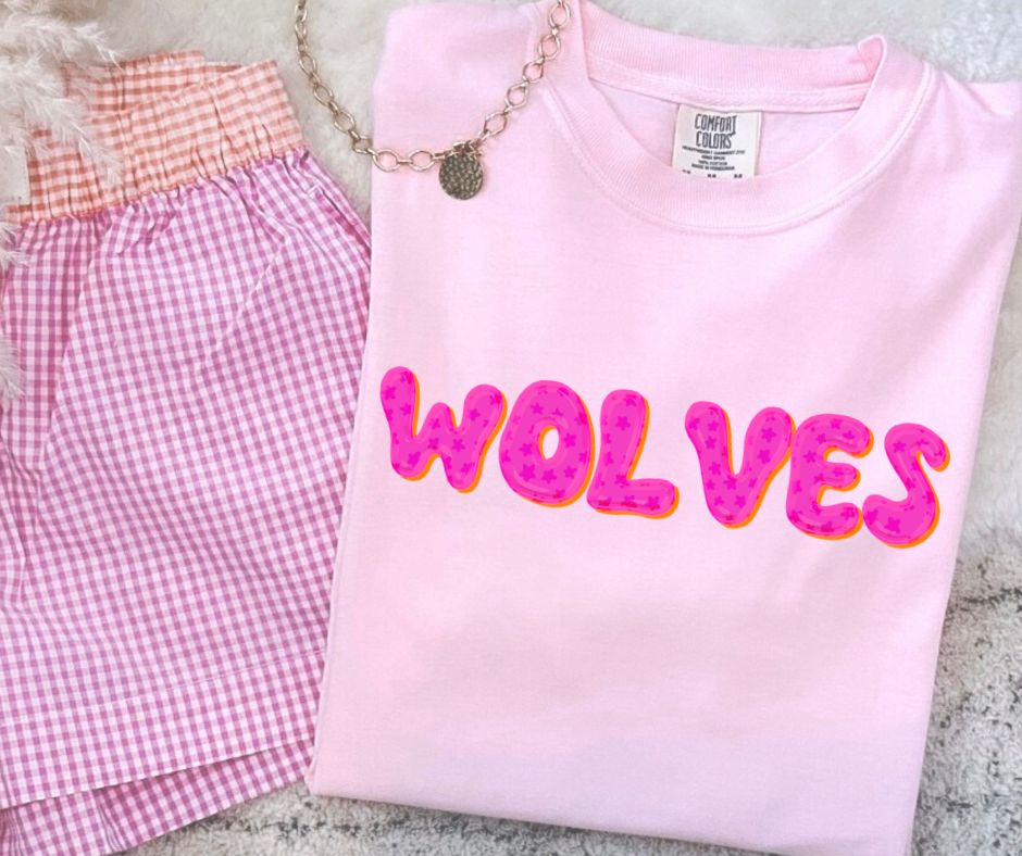 Wolves (Pink Bubble Stars Mascot) - DTF