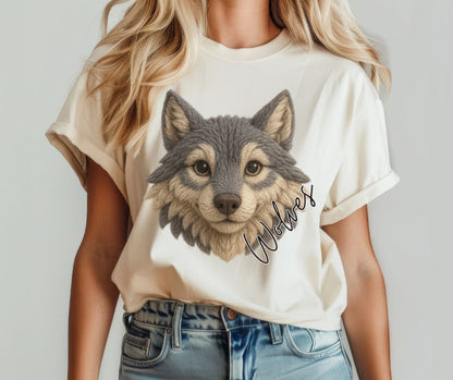 Wolves (Faux Yarn Mascot) - DTF