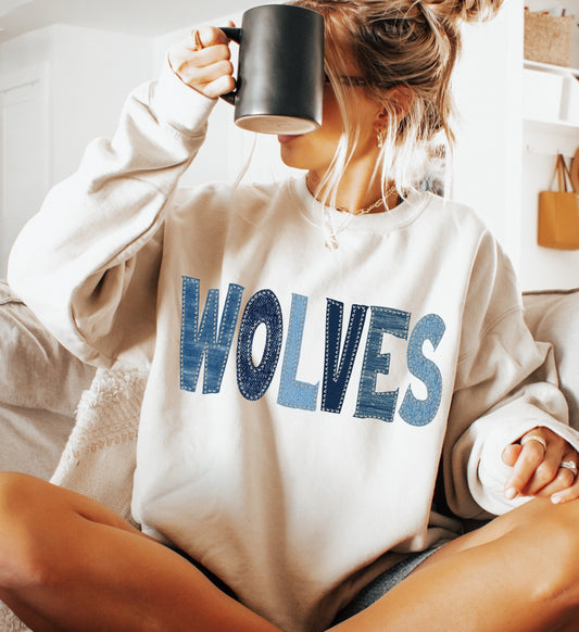 Wolves (Denim Stitch Mascot) - DTF