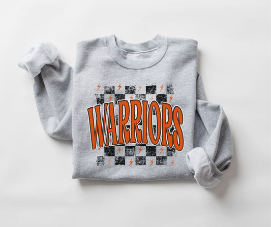 Warriors checkerboard (orange/black) - DTF