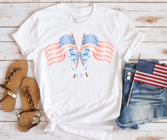 Coquette USA Flag (watercolor) - DTF