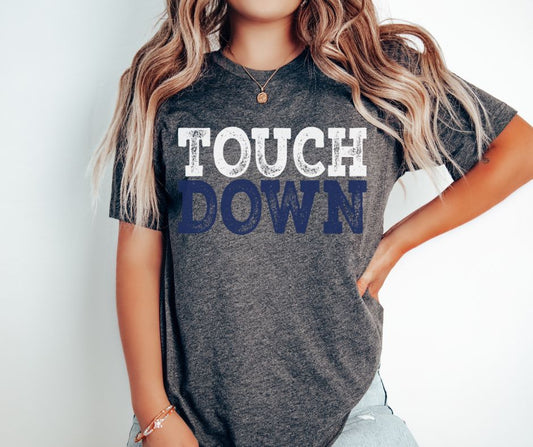 Touch Down (white/navy) - DTF