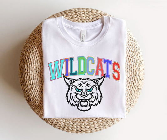 Wildcats (multi-colored mascot) - DTF