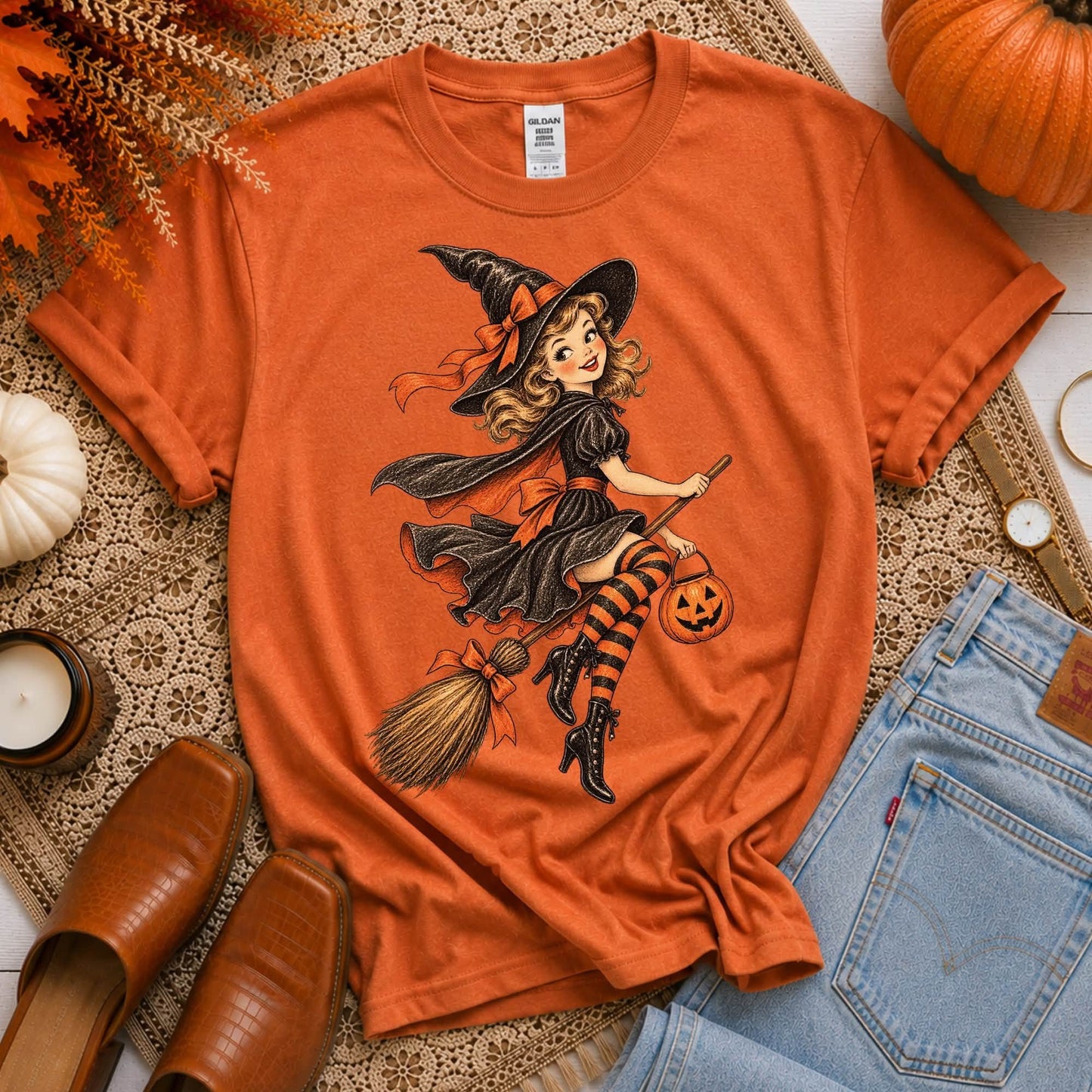 Witch Vintage Sketch - DTF