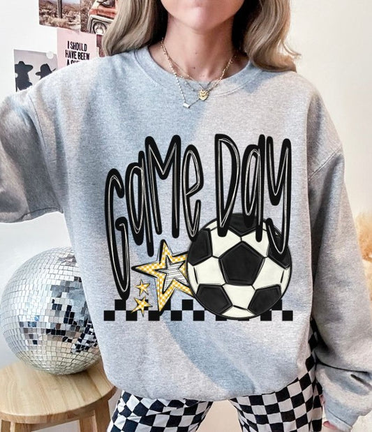 Game Day Stars (Soccer - Yellow Gold) - DTF