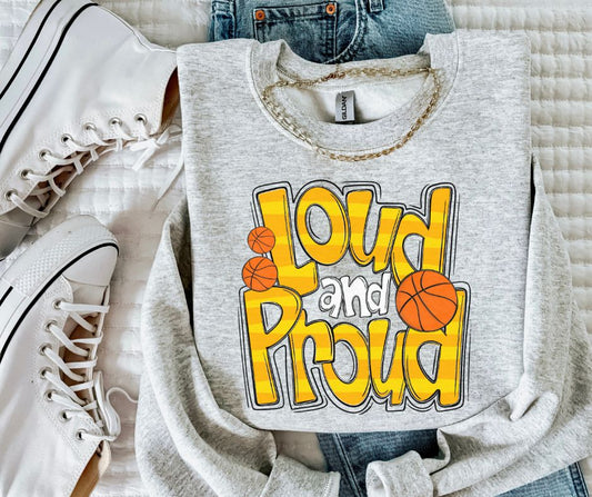 Loud and Proud Basketball (yellow gold) - DTF
