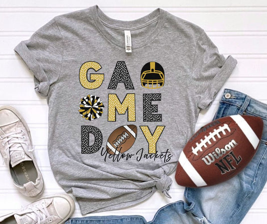 Yellow Jackets (Game Day Football Collage) - DTF