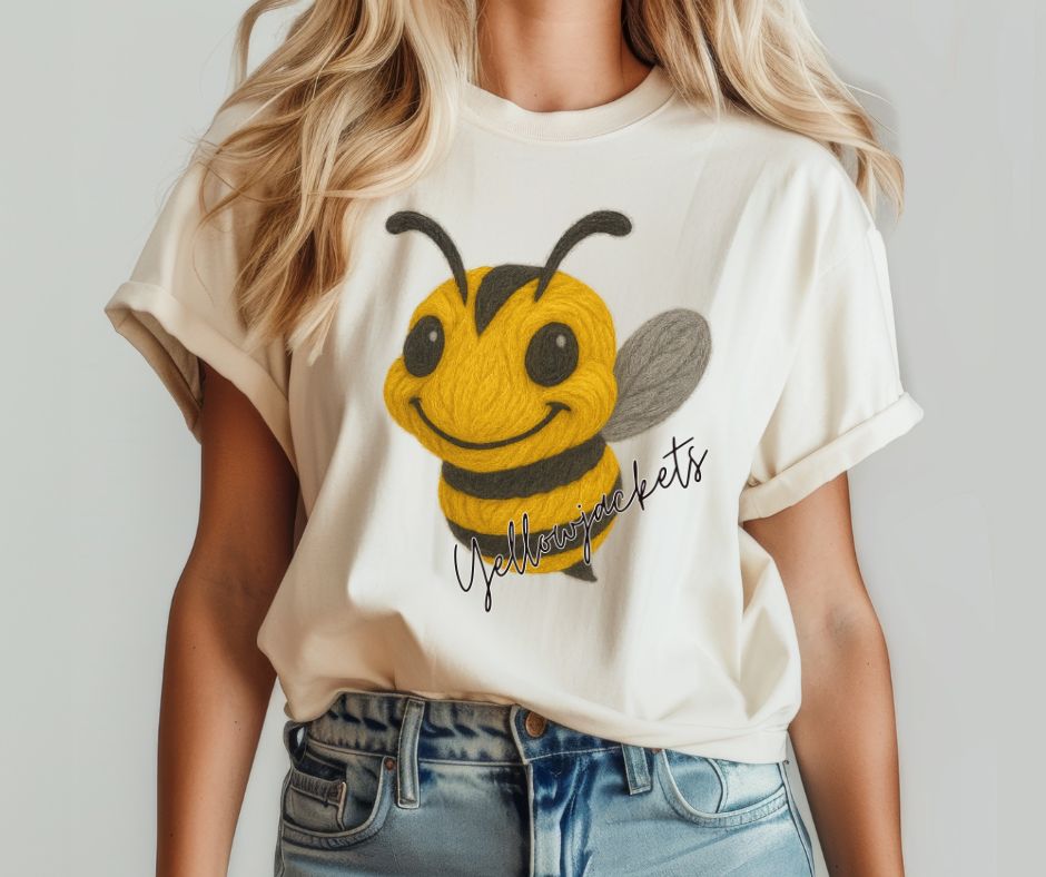 Yellow Jackets (Faux Yarn Mascot) - DTF