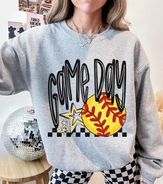 Game Day Stars (Softball - Yellow Gold) - DTF