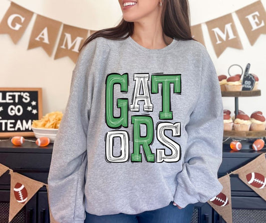 Gators - Kelly green/White (Sporty Mascots) - DTF