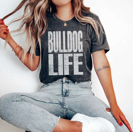 Bulldog Life (white) - single color SPT