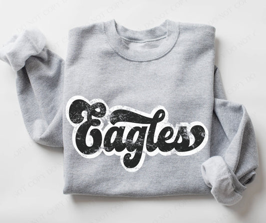 Eagles (retro black and white) - DTF