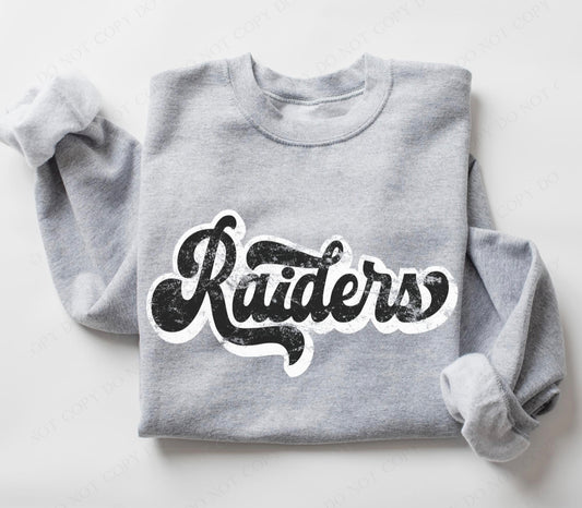 Raiders (retro black and white) - DTF