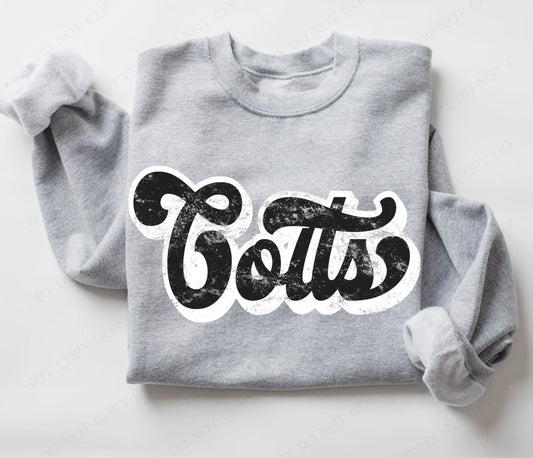 Colts (retro black and white) - DTF