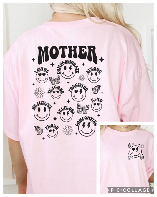 Mother Smile Face - 2-in-1 (front/back design) - single color SPT