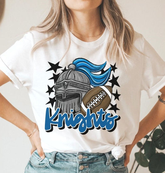 Knights Mascot (stars - royal blue) - DTF