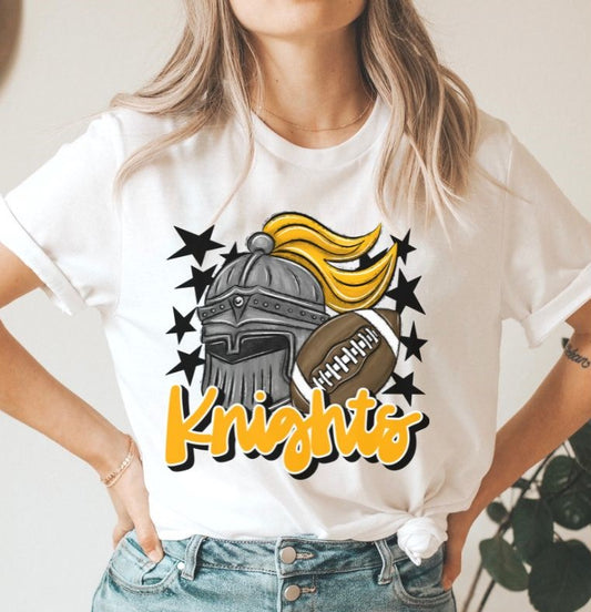 Knights Mascot (stars - yellow gold) - DTF