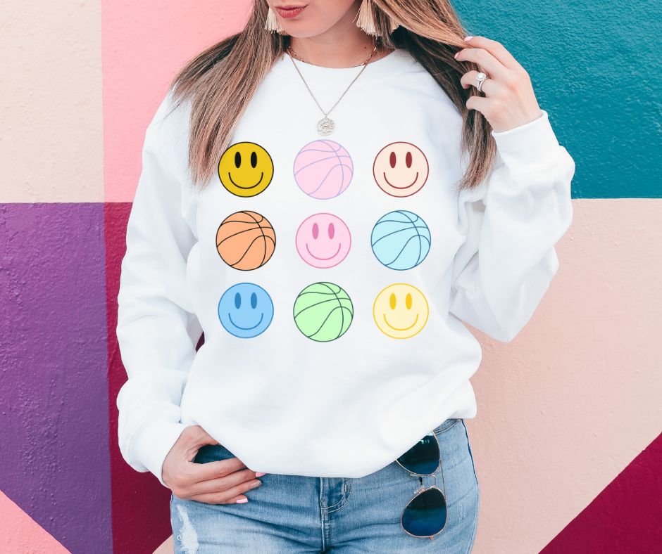 Basketball Smile Face - DTF