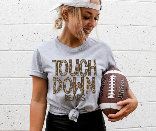 Bears Touch Down Leopard Mascot - DTF