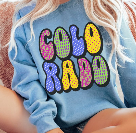 Colorado Neon pattern state - DTF