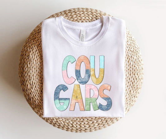 Cougars Multi-Colored Mascot (YOUTH) - DTF