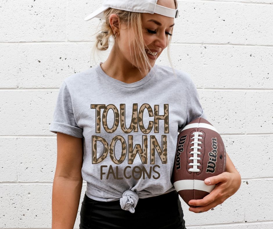 Falcons Touch Down Leopard Mascot - DTF