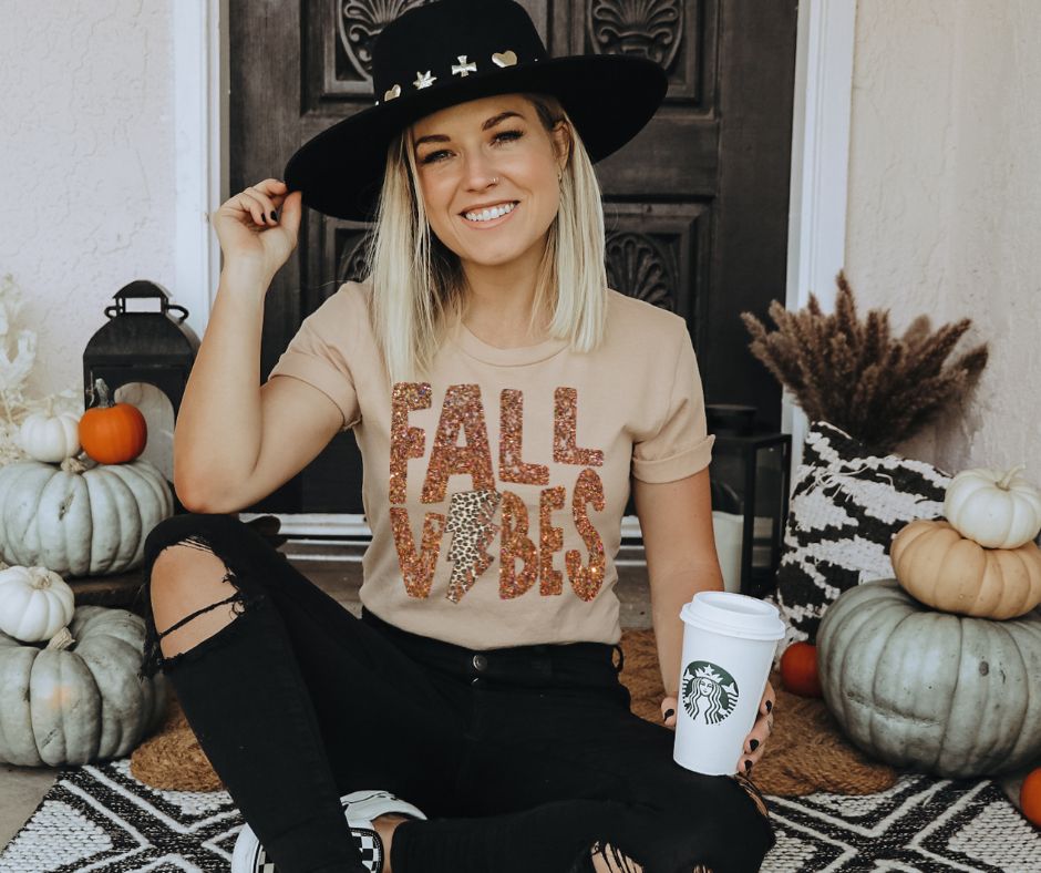 Fall Vibes GLITTER with bolt - DTF