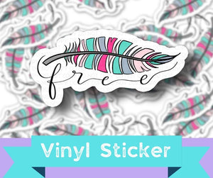 Free Feather - sticker