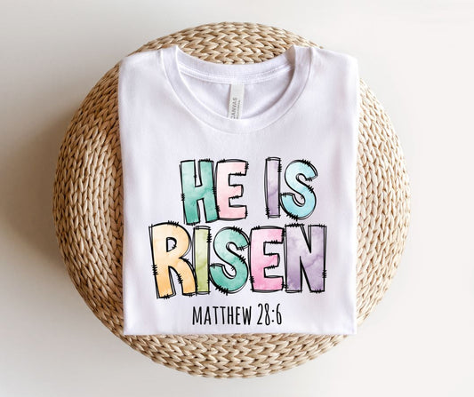 He is Risen (watercolor) - DTF