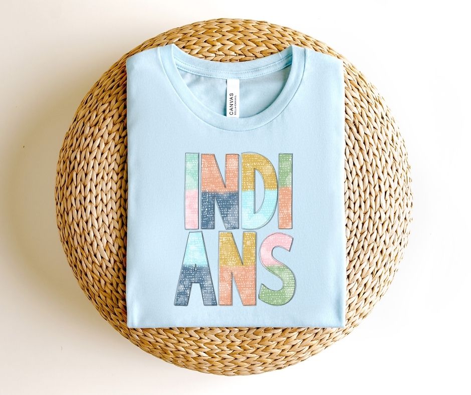 Indians Multi-Colored Mascot (YOUTH) - DTF