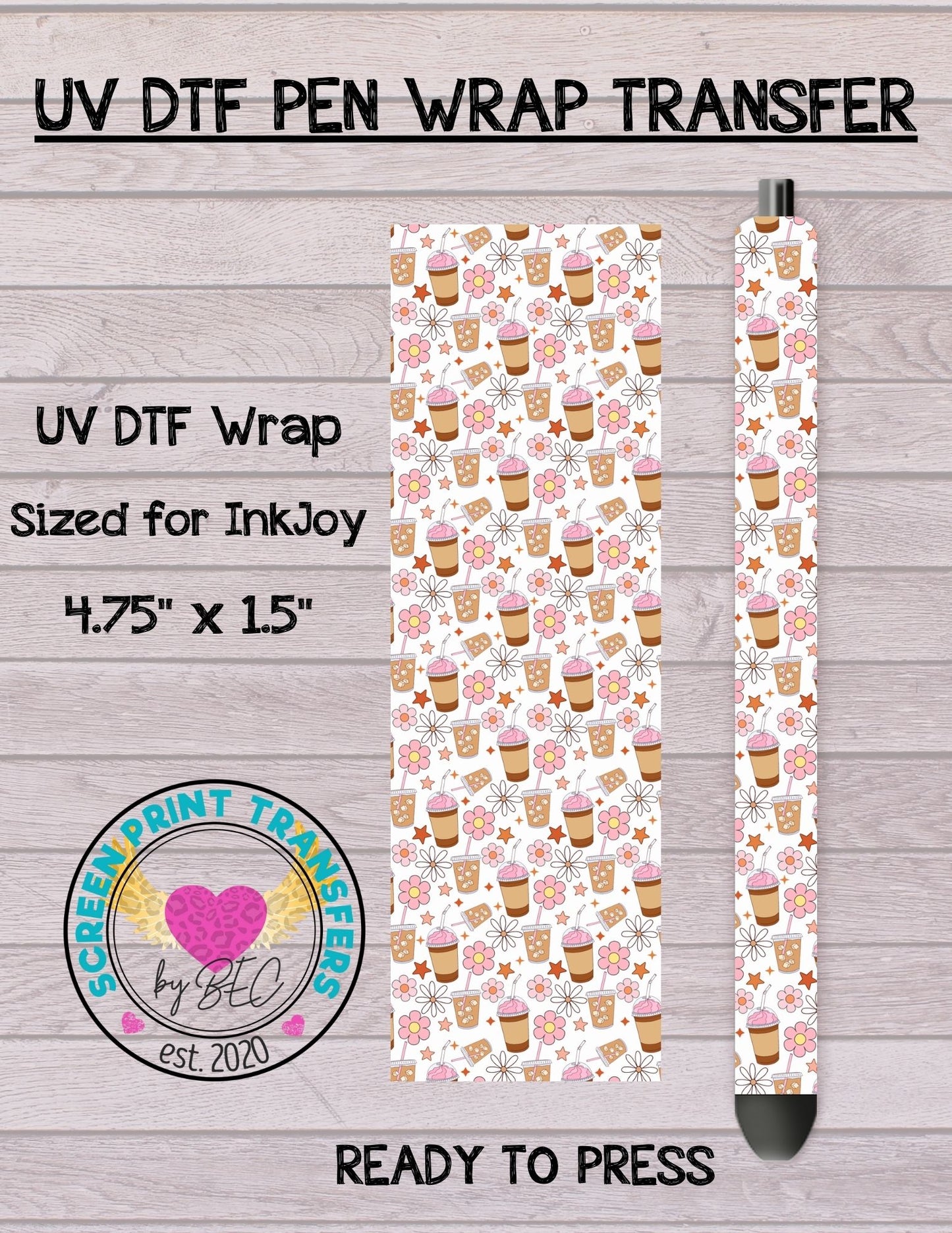 Retro Coffee - UV DTF PEN WRAP